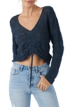 O'NEILL HARBOR OPEN STITCH CINCH FRONT SWEATER