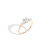 Aurate New York Round Diamond Tapered Baguette Diamond Ring In White