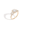 AURATE NEW YORK AURATE NEW YORK PAVÉ EMERALD TRI-DIAMOND RING (NATURAL DIAMOND)