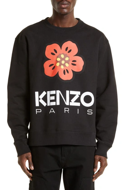 KENZO KENZO BOKE FLOWER STRETCH COTTON GRAPHIC SWEATSHIRT