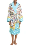 Versace Butterflies Bath Robe In Blue Tones