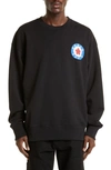 Kenzo Logo Cotton Oversized Sweatshirt In 99j - Black