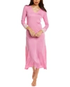 Natori Luxe Shangri-la Long Sleeve Lounger Top In Pink