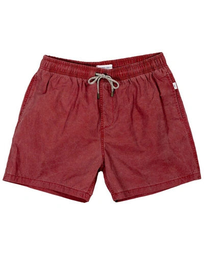 Vintage Summer Wash Volley Short In Red