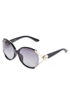 Guess Factory Script Logo Plastic Sunglasses In Purple