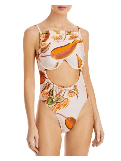 Andrea Iyamah Tiaca Eucalyptus One Piece Swimsuit In Multi