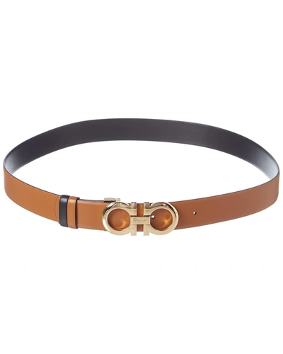 FERRAGAMO GANCINI BUCKLE REVERSIBLE & ADJUSTABLE LEATHER BELT