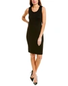 St John St. John Stretch Crepe Sheath Dress In Black