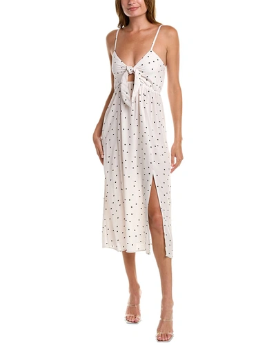 Saltwater Luxe Tie Bodice Midi Dress In White