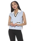 Alexia Admor Michelle Cable Knit Sweater Vest In Multi