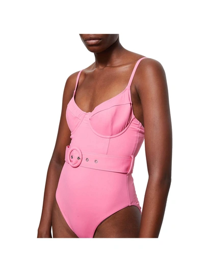Jonathan Simkhai Noa Belted Swimsuit In Pink