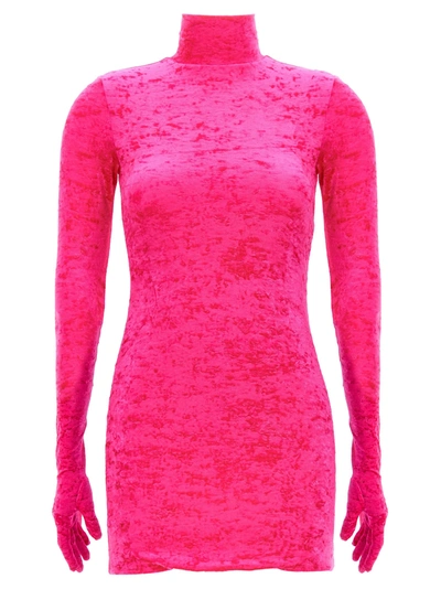 Vetements Velvet Styling Mini Dress Dresses Fuchsia