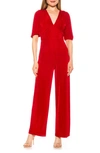 ALEXIA ADMOR IVY BUBBLE SLEEVE JUMPSUIT