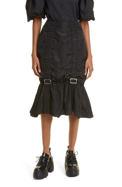 Simone Rocha Black Adjustable Midi Skirt