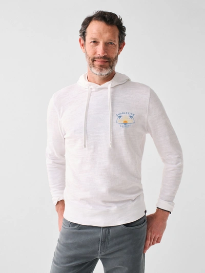 Faherty Charleston Heritage Slub Cotton Hoodie In White