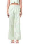 English Factory High Waist Wide Leg Pants In Green