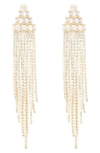 Tasha Crystal Fringe Statement Earrings In Gold