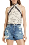 Free People 1 Thing Halter Neck Bodysuit In Chamoix Combo