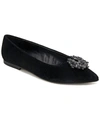 Kenneth Cole New York Gaya Starburst Pointed Toe Flat In Black