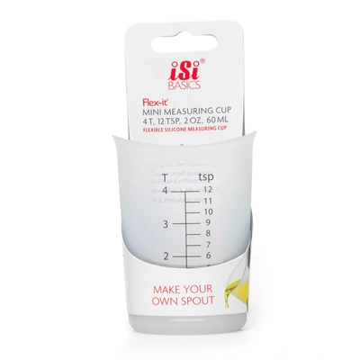 Isi Basics Silicone Flexible Clear Measuring Cup, 2 Ounce In White