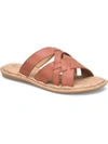 B.O.C. MONA WOMENS FAUX LEATHER CAGED SLIDE SANDALS