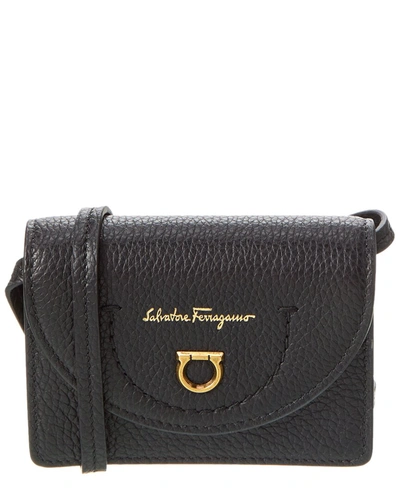 Ferragamo Travel Card Case In Black