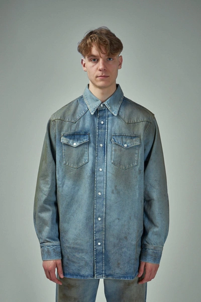 Acne Studios Denim Shirt In Mid Blue