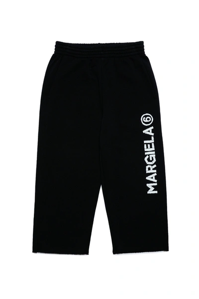 Mm6 Maison Margiela Kids' Logo-print Track Pants In Black