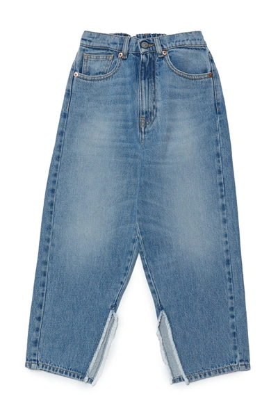 Mm6 Maison Margiela Kids' Medium Blue Shaded Wide Fit Jeans