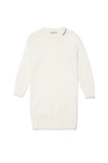 Marni Wool-blend Maxi Sweater Dress With Vintage Effect Breaks In White