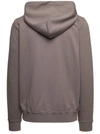 RICK OWENS 'JASON' GREY HOODIE WITH 3D EMBROIDERED PENTAGRAM IN COTTON MAN