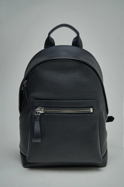 Tom Ford Full-grain Leather Backpack In Black