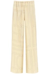 Totême Toteme Monogram Embroidered Pajama Pants