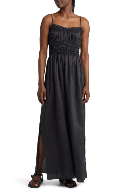 Frame Sleeveless Maxi Dress In Black