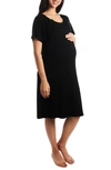 EVERLY GREY ROSA JERSEY MATERNITY HOSPITAL GOWN