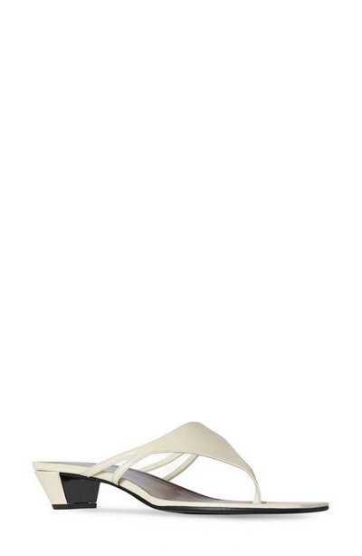 The Row Calfskin Kitten-heel Thong Sandals In Ivory