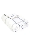 Pom Pom At Home Copenhagen Plaid Blanket In White/grey