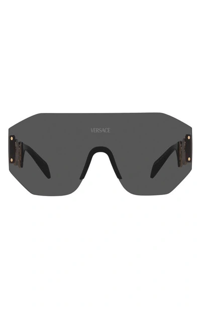 Versace 45mm Irregular Sunglasses In Dark Grey