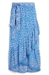 Vineyard Vines Katama Faux Wrap Maxi Skirt In Katama Tile - Blue