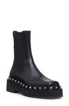 Valentino 50mm Rockstud M-way Leather Ankle Boots In Black