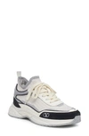 Valentino Ready Go Runner Low Top Sock Sneaker In Ivory/ Grey
