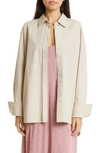 Atm Anthony Thomas Melillo Cotton Poplin Long-sleeve Oversized Shirt In Linen