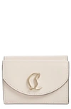 Christian Louboutin Womens Leche Loubi54 Logo-embellished Leather Wallet In 5446 Leche/ Gold