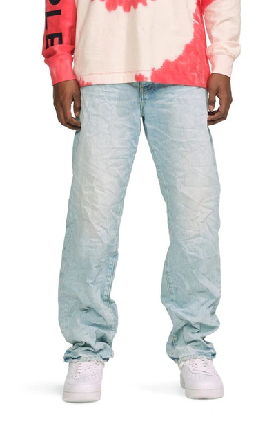Purple Brand Acid-washed Relaxed-fit Jeans In Light Indigo