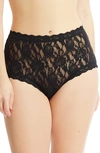Hanky Panky Signature Lace High Rise Boy Shorts In Black