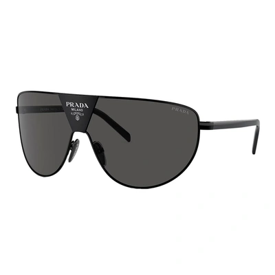 Prada Pr 69zs 1ab5s0 Unisex Shield Sunglasses In Black