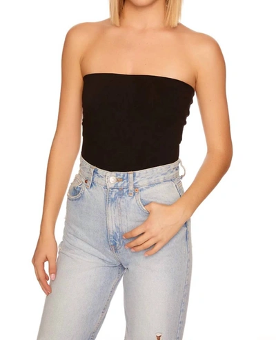 Susana Monaco Crop Jersey Tube Top In Black