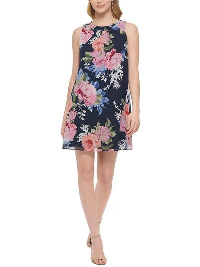 Jessica Howard Petites Womens A-line Short Mini Dress In Multi
