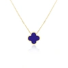 THE LOVERY EXTRA LARGE LAPIS SINGLE CLOVER NECKLACE
