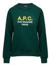 Apc A.p.c. Sweatshirt With Logo In Green